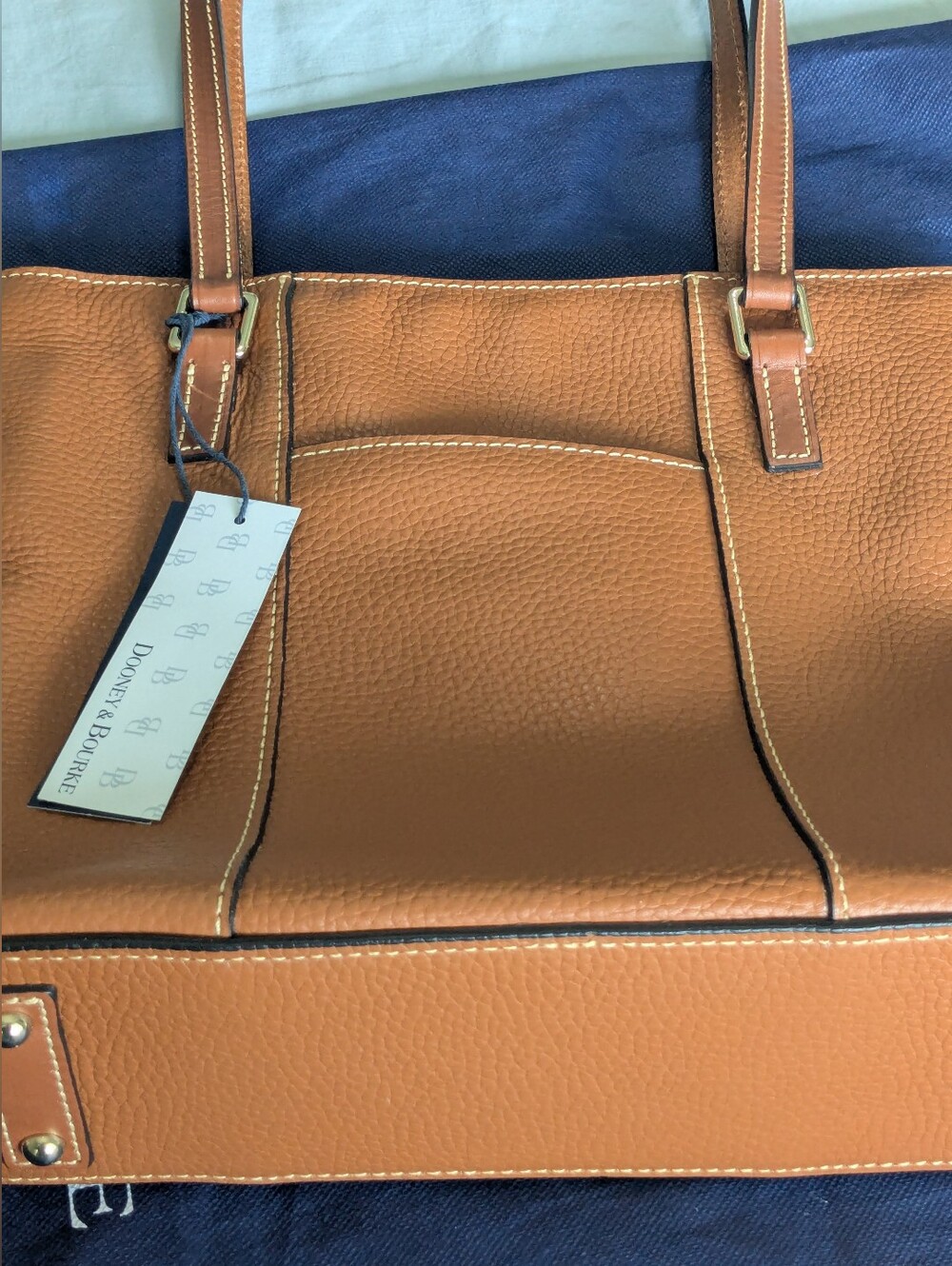 NEW, Dooney & Burke Small Lexington Shopper, Sable Brown, Cover Bag NWT - Picture 6 of 16